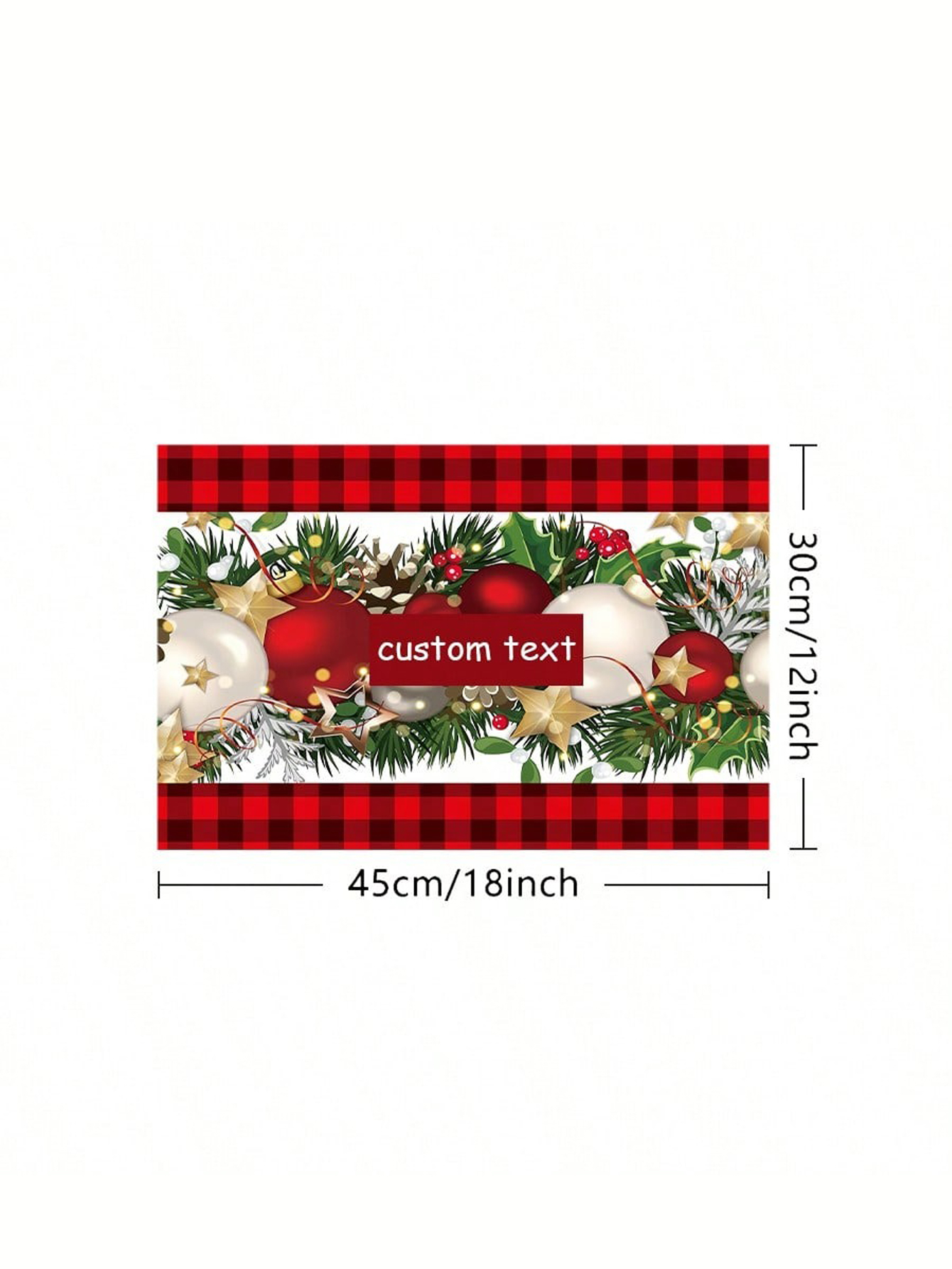 Personalized Christmas Plaid Placemats
